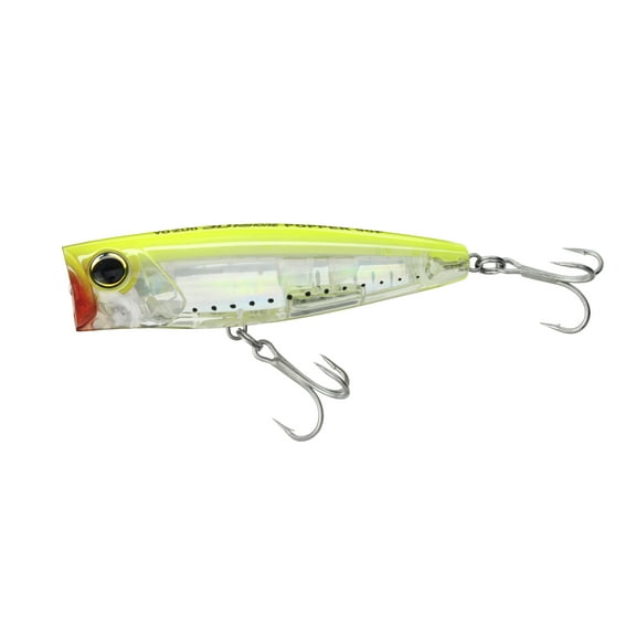 Yo-Zuri 3D Inshore Popper 90 Chartreuse Topwater Hard Bait, Fishing Lure