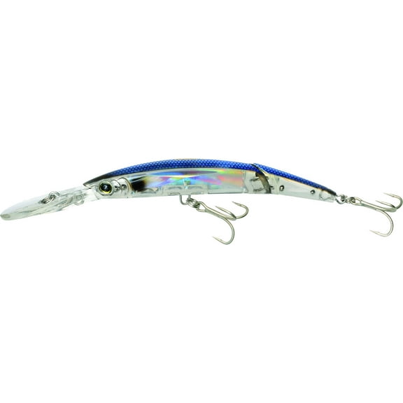 Yo-Zuri Crystal 3D Minnow Deep Diver Jointed Lure, Blue Silver, 5-1/4-Inch