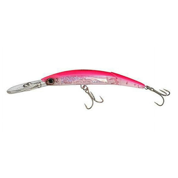 Yo-Zuri Crystal 3D Minnow Deep Diver Jointed Lure, Fluorescent Pink, 5-1/4-Inch