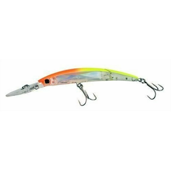 Yo-Zuri Crystal 3D Minnow Deep Diver Jointed Lure, Orange Yellow, 5-1/4-Inch