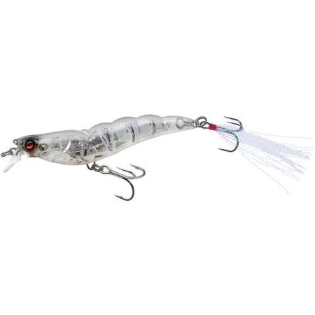 Yo-Zuri Crystal 3D Shrimp (SS), 90mm, 3-1/2" Ghost Shrimp