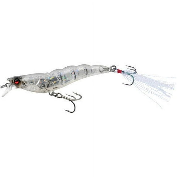 Yo-Zuri Crystal 3D Shrimp (SS), 90mm, 3-1/2" Ghost Shrimp
