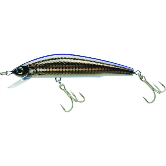 Yo-Zuri Mag Minnow Floating Diver Striper Barra Lure, 125mm (5"), Ghost Black