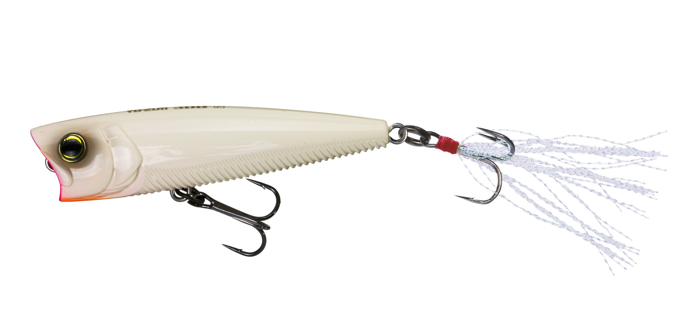 riri☺︎ Yo-Zuri Floating 3DB Popper Topwater Hard Bait Lure, Bone