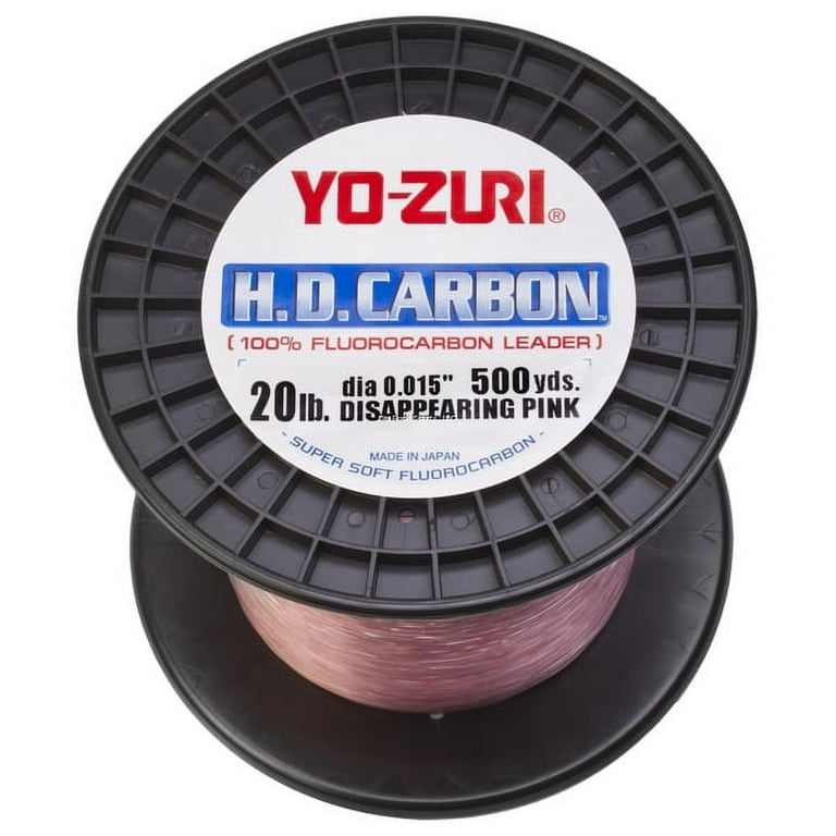 Yo-Zuri H.D.Carbon Fluorocarbon 100% Leader 500Yds 20Lbs 458M (0.380Mm)  Disappearing Pink