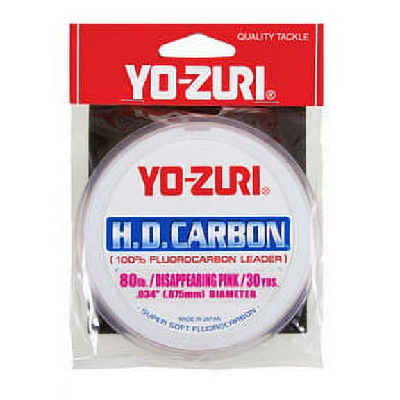 Yo-Zuri HD Disappearing Pink Fluorocarbon Leader 30YD 150LB