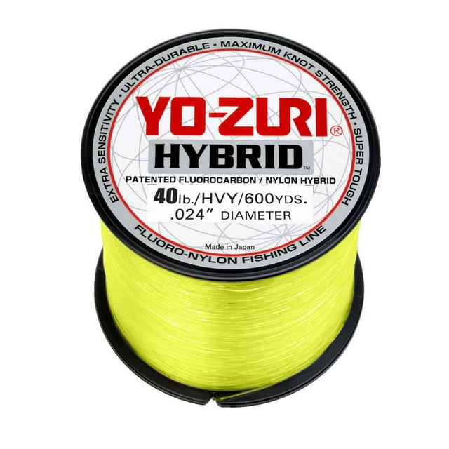 Yo-Zuri Hybrid 40 Lb. 600 Yards HI VIS Yellow Fishing Line - Walmart.com