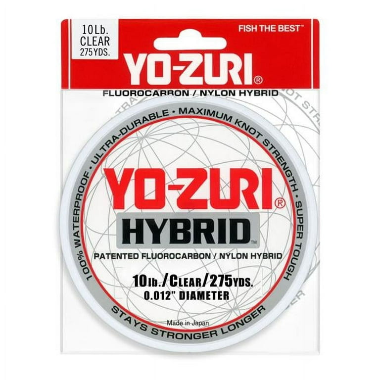 Yo-Zuri Hybrid Clear Line 10lb, 275yd, Flurocarbon/Nylon Hybrid 