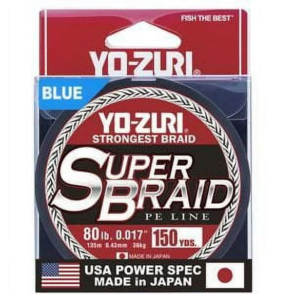 Yo-Zuri Super Braid 150 yard Spool Blue 80 Pound Fishing Line