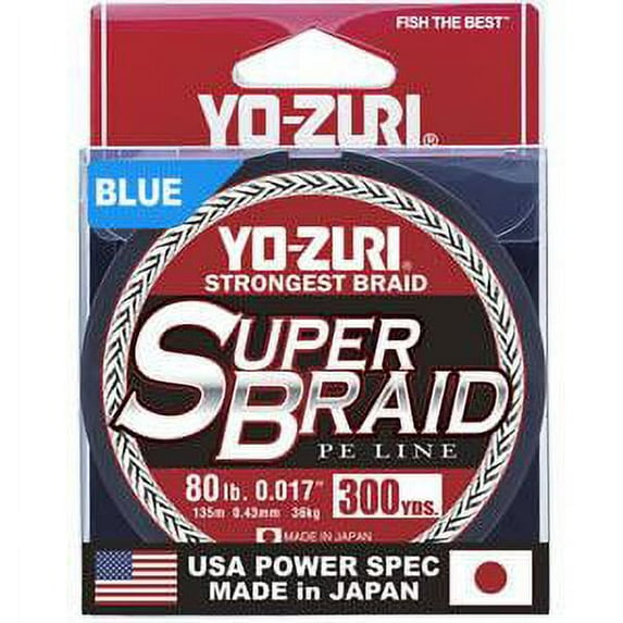 Yo-Zuri Super Braid 300 yard Spool Blue 80 Pound Fishing Line