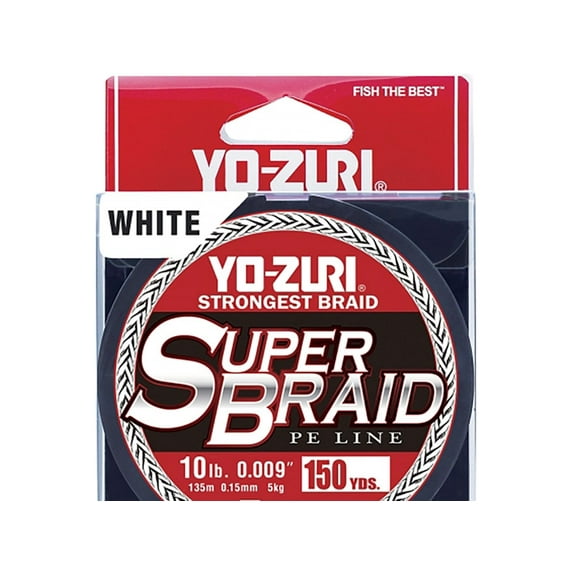 Yo-Zuri Super Braid Braided Fishing Line 10lb 150yd White
