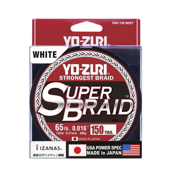Yo-Zuri YZ-SB-65LB-WH-150YD: Super Braid White 65Lb 150Yd, White
