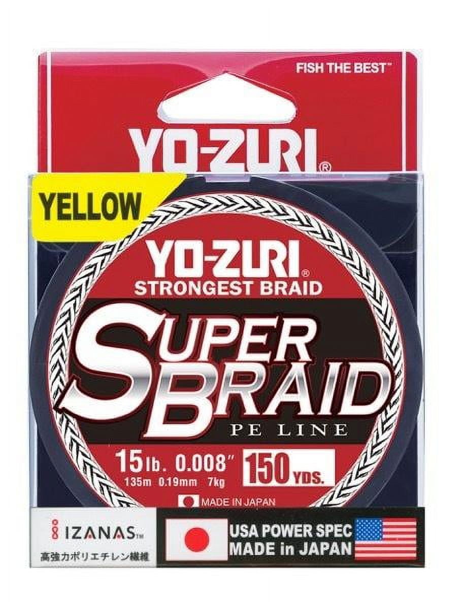 YoZuri Super Braid Braided Line, 15 Lb. Test, 150 Yard Fishing Line