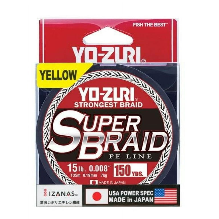 Yo-Zuri Super Braid Braided Line, 15 Lb. Test, 150 Yard Fishing Line