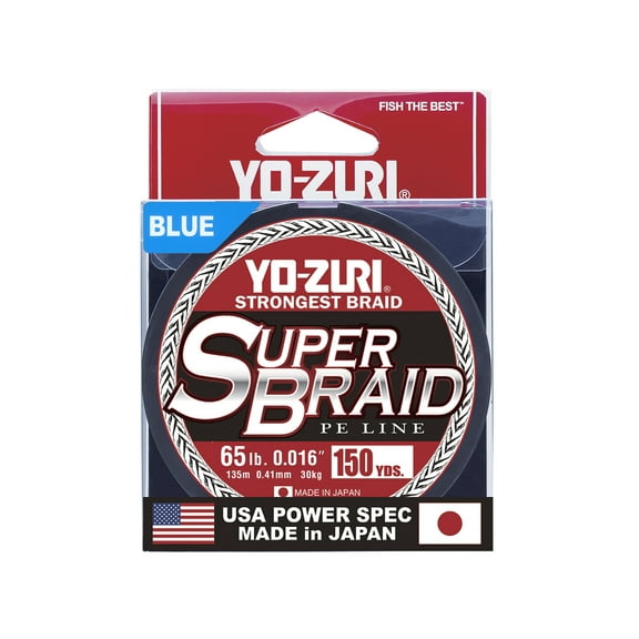 Yo-Zuri Super Braid Fishing Line, Blue, 65lb, 150yd