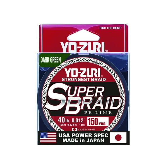 Yo-Zuri Super Braid Line Dark Green 150yd 40lb