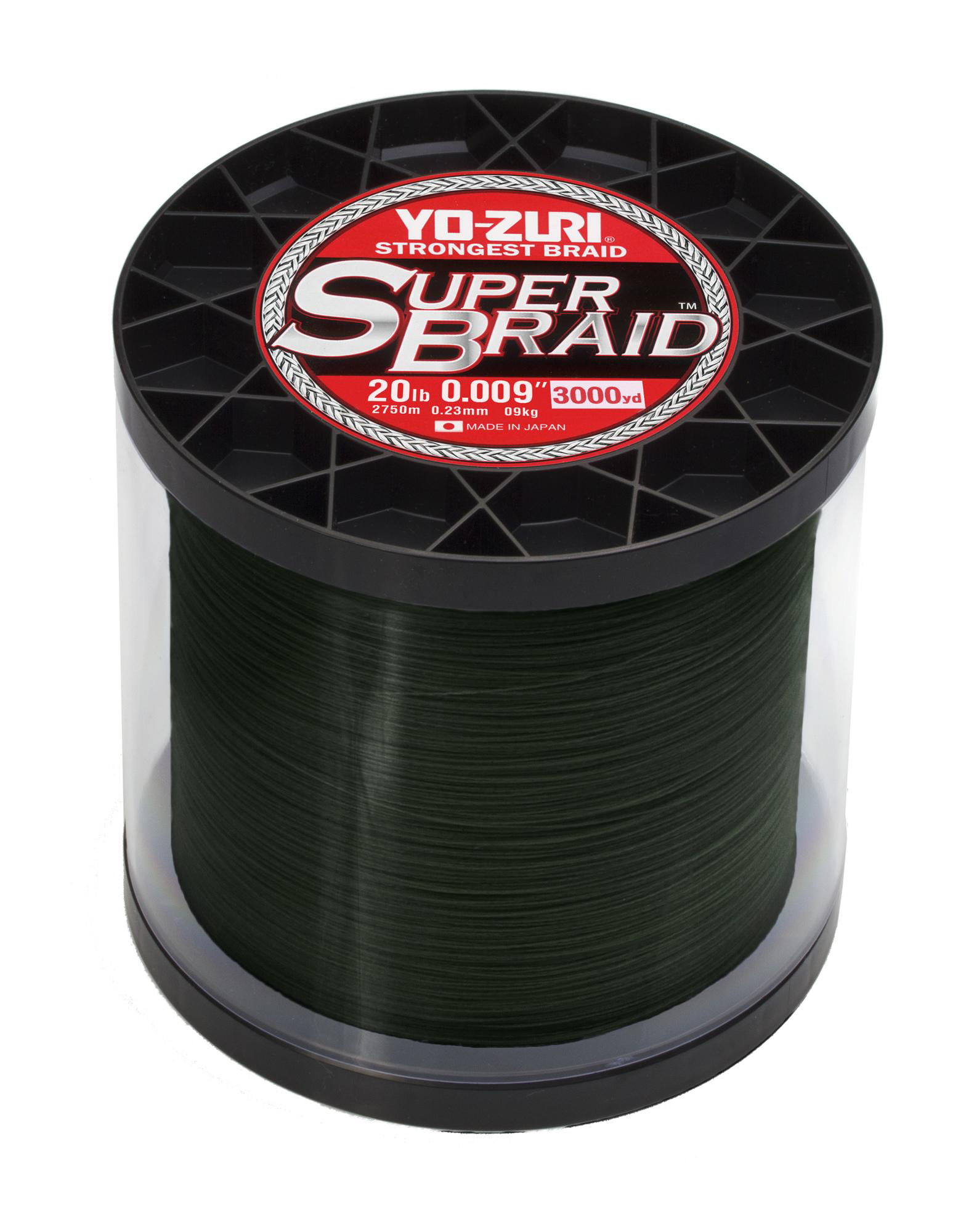 Yo-Zuri SuperBraid Braided Line, 20lb, 3000yd, Dark Green