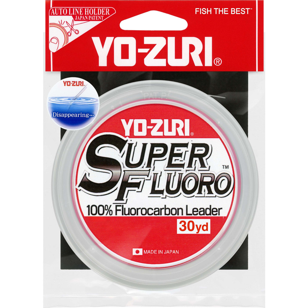 Yo-Zuri SuperFluoro 100% Fluorocarbon Leader (10lb, 30yd, Natural Clear)