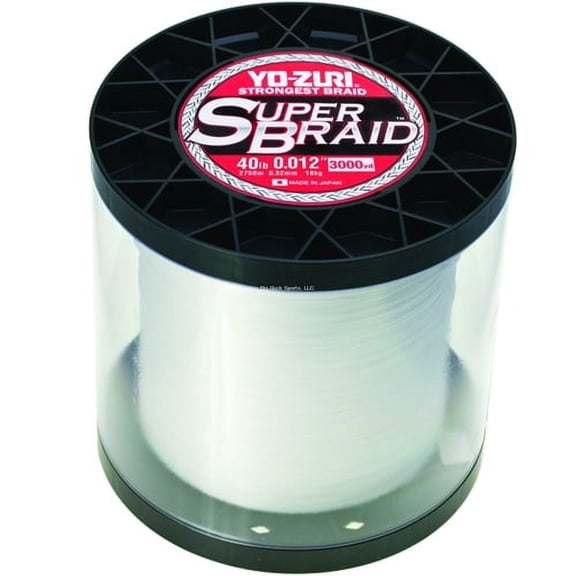 Yo-Zuri SuperBraid Braided Line, 40lb, 3000yd, White