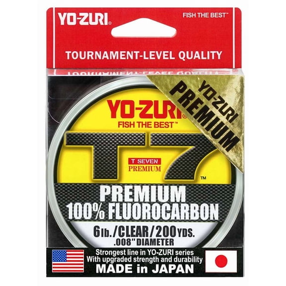 Yo-Zuri T-7 Premium Fluorocarbon Line, 6lb, 200yd, Clear