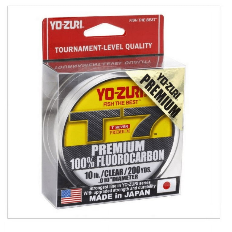 Yo-Zuri T-7 Premium Fluorocarbon Line, 14lb, 1000yd, Clear 