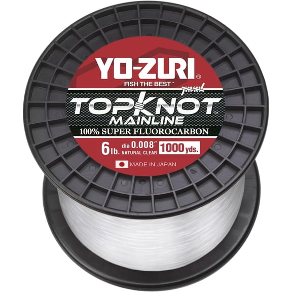 Yo-Zuri Topknot SuperBraid Bulk 6lb 1000yd Natural Clear