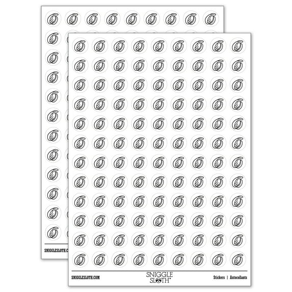 Yo-yo Yoyo Toy Round Sticker Set - White - Matte Finish - 0.50" Size