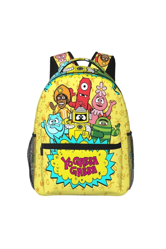 YoGabba-Gabba Backpack Lightweight School Travel Multifunctional Adjustable Laptop Backpack Double Shoulder Bag AS PIC 13