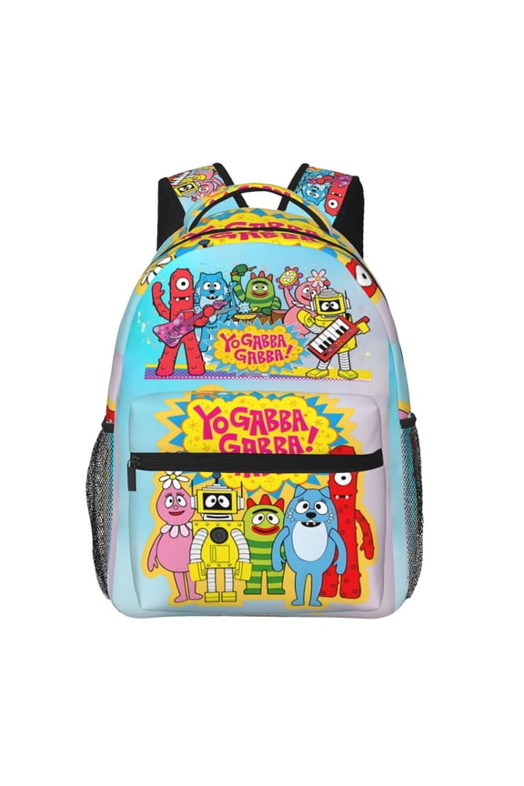 YoGabba-Gabba Backpack Lightweight School Travel Multifunctional Adjustable Laptop Backpack Double Shoulder Bag AS PIC 5