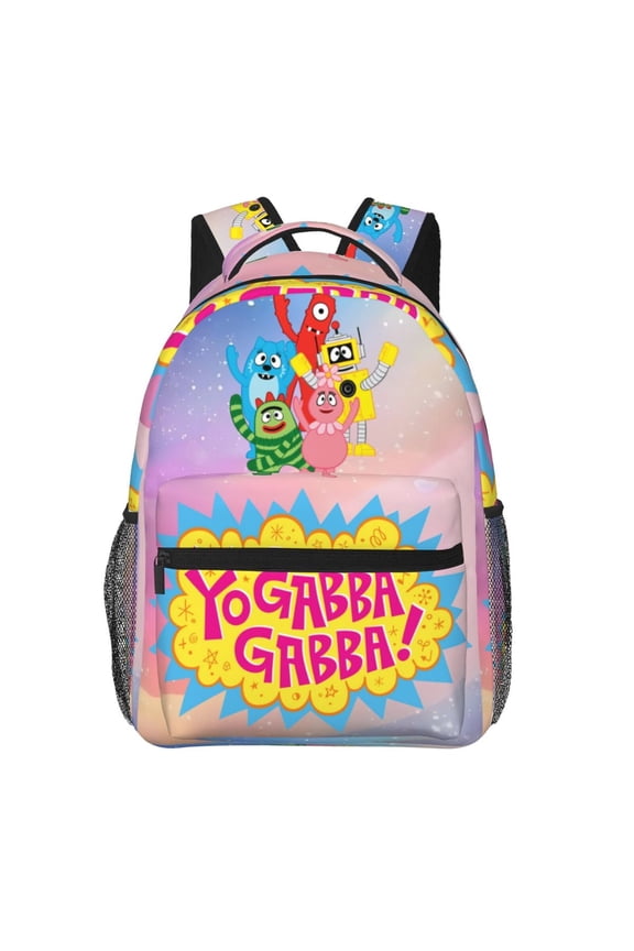 YoGabba-Gabba Backpack Lightweight School Travel Multifunctional Adjustable Laptop Backpack Double Shoulder Bag AS PIC 7