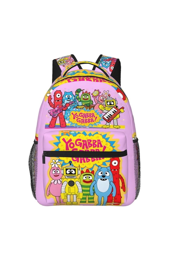 YoGabba-Gabba Cute Cartoon backpack travel bag adjustable shoulder straps Unisex Celebration Anime Character One size AS PIC 9
