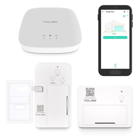 YoLink Smart Garage Door Solution Kit - Convert Any Garage Door to Smart in Seconds! Battery-Powered, No-Wires, No-Tools Super-Easy Installation. Works with Alexa & IFTTT