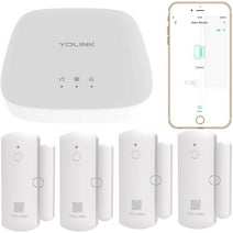 YoLink Smart Home Starter Kit: 4 Door/Window Sensors & Hub Kit, Compatible with Alexa, IFTTT, App for Remote Monitoring, Control and Alerts, Door Still Open (Door Left Open) Alerts