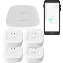 YoLink Smart Home Starter Kit: Water Sensor 4-Pack & Hub Kit Compatible with Alexa and IFTTT, 1/4 Mile Range, Instant Remote App, Text and Email Alert