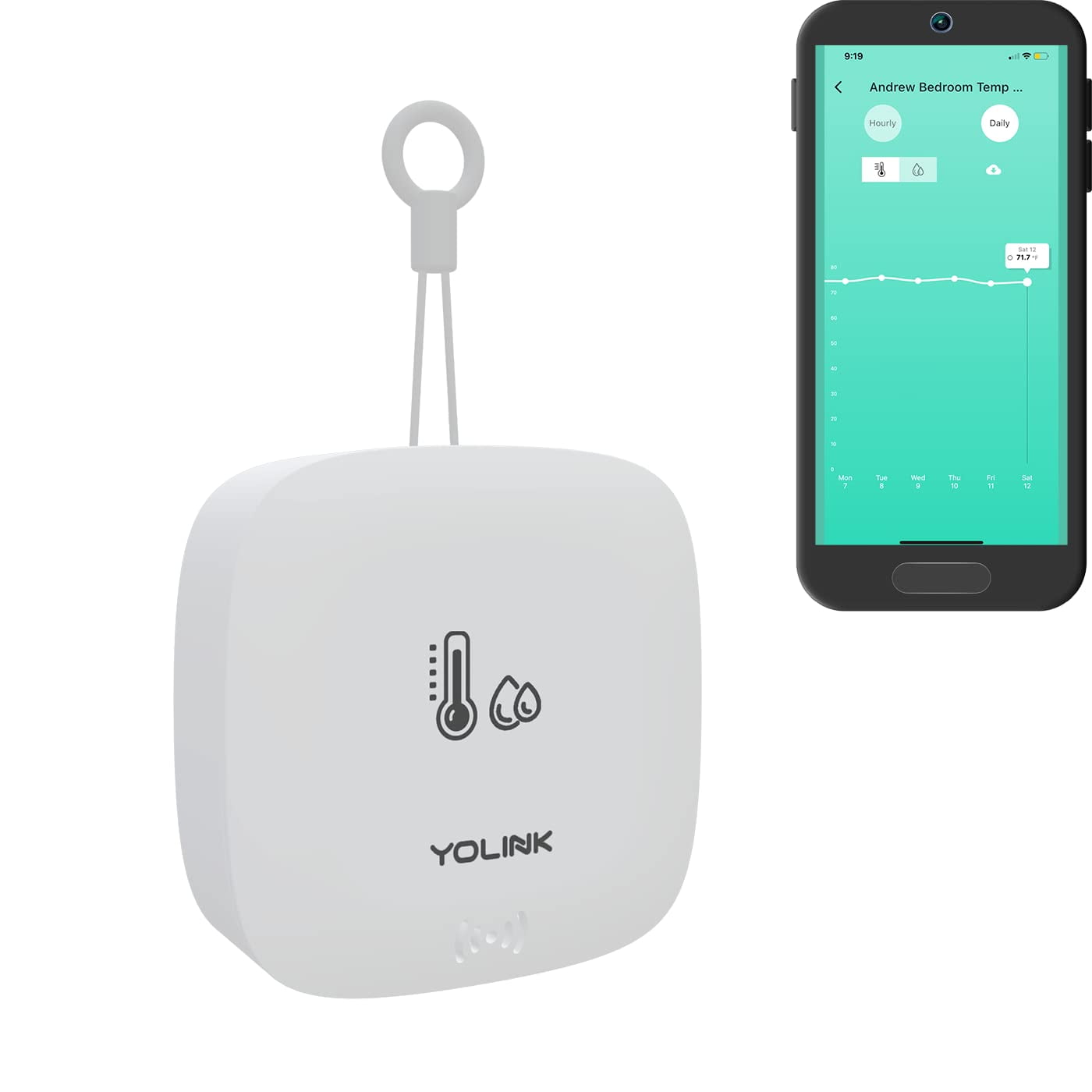 YoLink Smart Wireless Temperature/Humidity Sensor Wide Range (-22 to 158  degrees) Works with Alexa, 2 Pack - Hub Included YS8003-H2T - The Home Depot