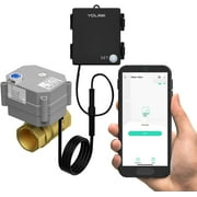 YoLink Smart Valve Controller with Motorized Ball Valve (1 Inch), 1/4 Mile World's Longest Range Water Valve Compatible with Alexa, Google Assistant, and IFTTT, Remote Control - YoLink Hub Required