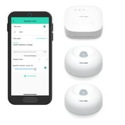 YoLink SpeakerHub & Two Motion Sensor Smart Home and Security Kit   Audio Hub Plays Tones/Sounds, Spoken Messages, LoRa-Powered   Mile Range, WiFi Required