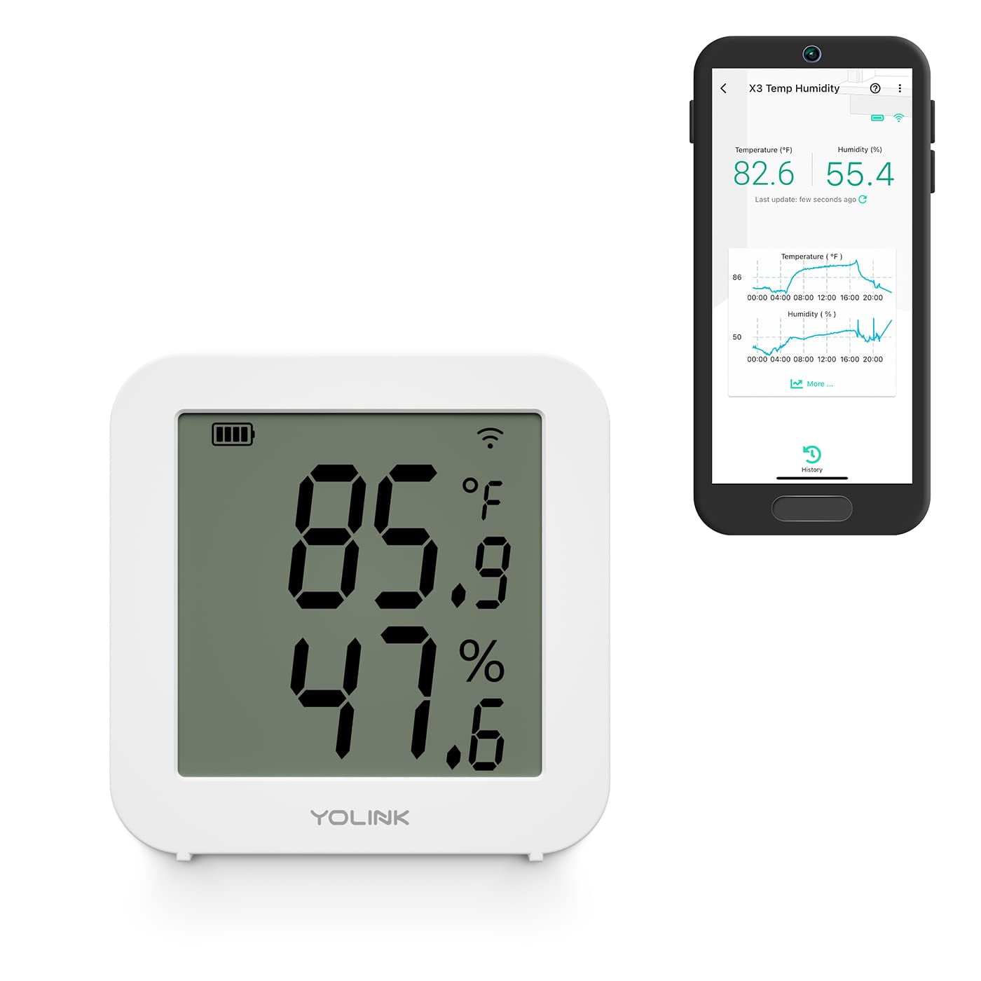 YoLink X3 Temperature & Humidity Sensor, Supports App RealTime Data