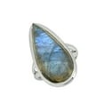 thumbnail image 1 of YoTreasure Labradorite Solid 925 Sterling Silver Split Shank Ring Jewelry, 1 of 8