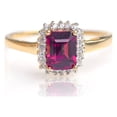 thumbnail image 1 of YoTreasure Rhodolite Garnet Solid 10K Yellow Gold Princess Ring Jewelry, 1 of 6