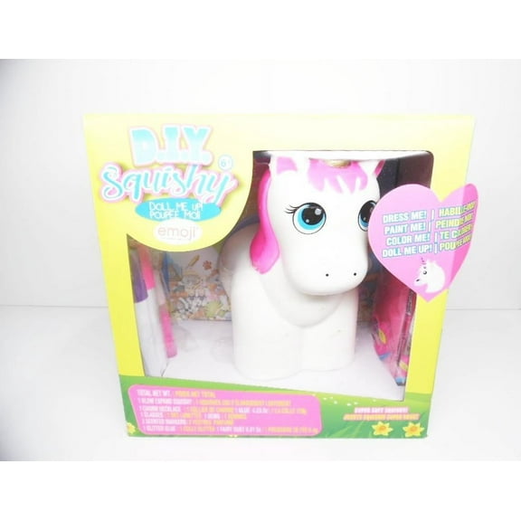YoYo World Emoji DIY Doll Me Up Super Soft Squishy Unicorn, Ages 6+