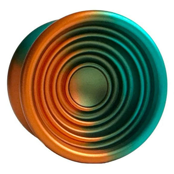 YoYoFactory Bullseye Yo-Yo - Mono-Metal Fingerspin YoYo (Orange Aqua Fade)