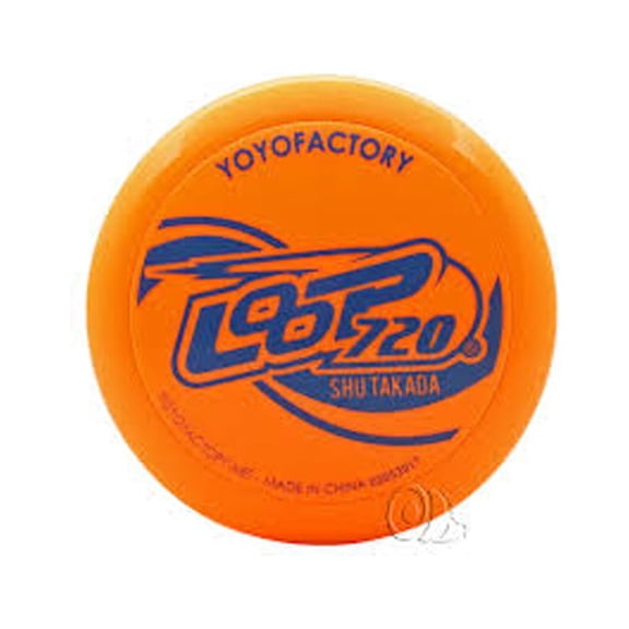 YoYoFactory Loop 720 - Looping Yo-Yo -Shu Takada Edition - John Ando Signature Yo-Yo (Orange with Blue Print)