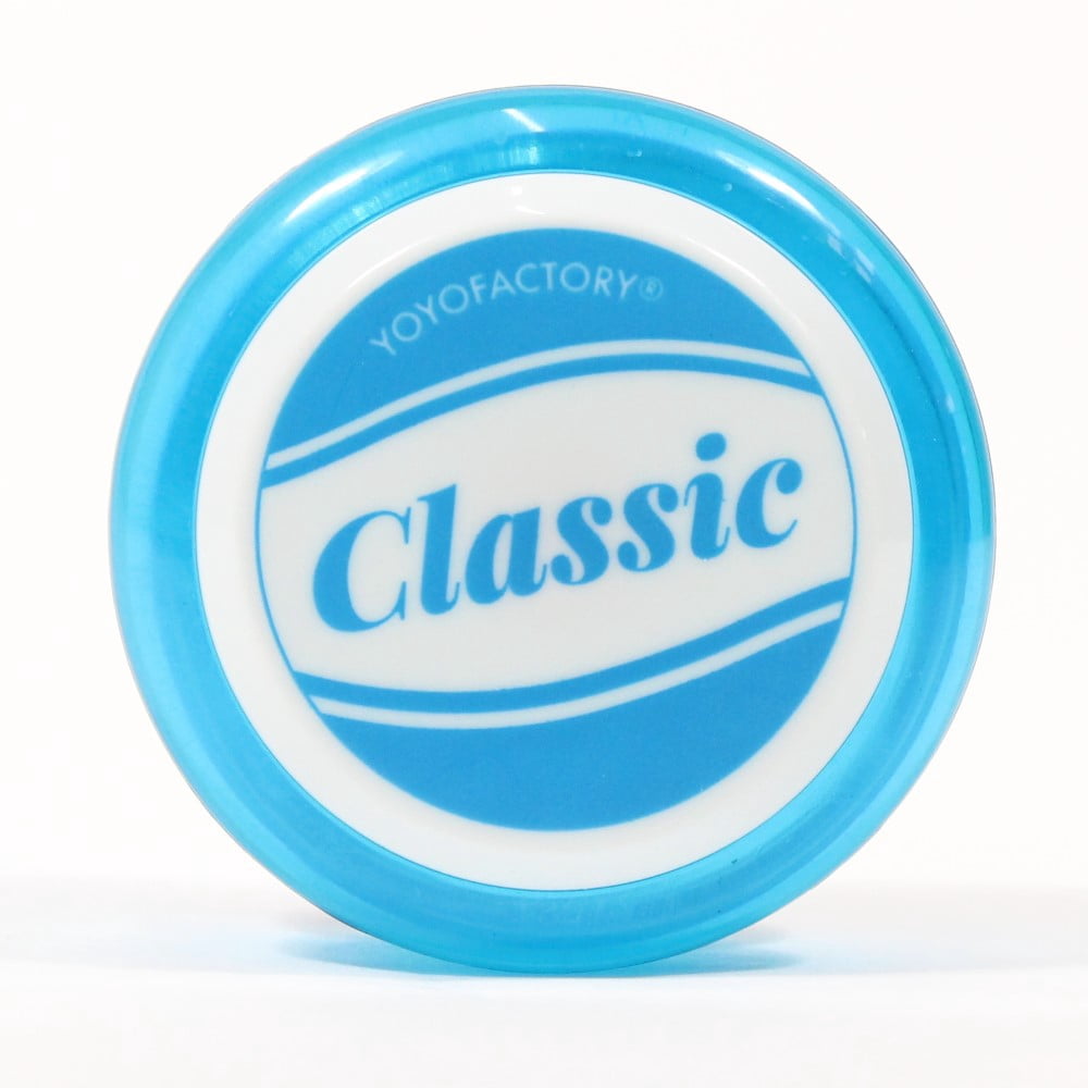 YoYoFactory Loop Classic Yo-Yo - Looping YoYo (Blue w/White Caps)