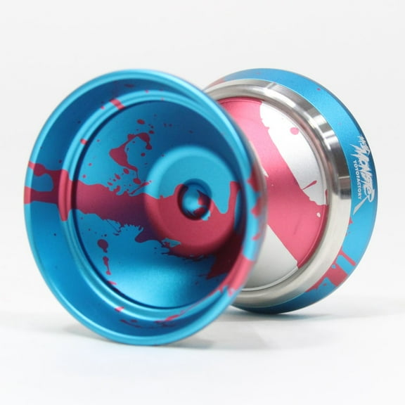YoYoFactory Mega Monster Yo-Yo - Super Wide YoYo (Patriot Silver Blue Red)