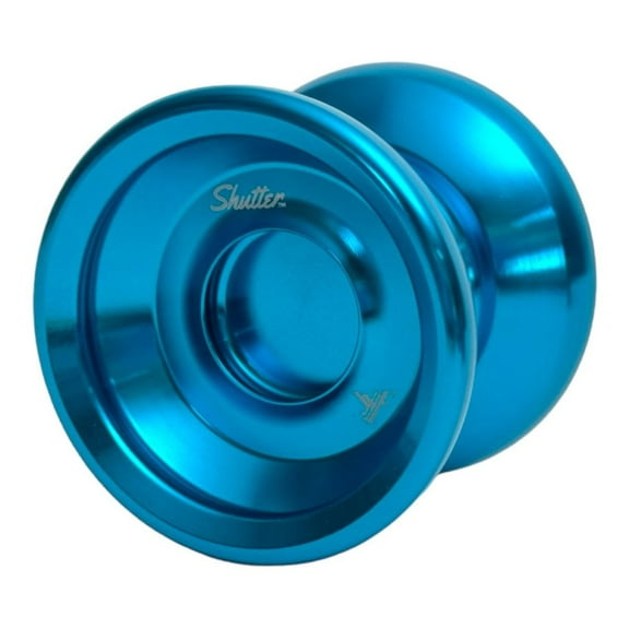 YoYoFactory Wide Angle Shutter Yo-Yo Blasted Aluminum Finish (Shiny Aqua)