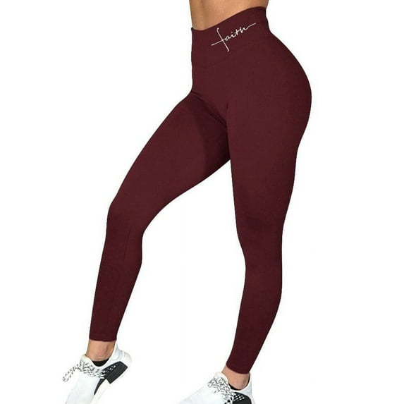 YoaGGa Women's Solid Color Elastic Tight Fitness Yoga Leggings Pants