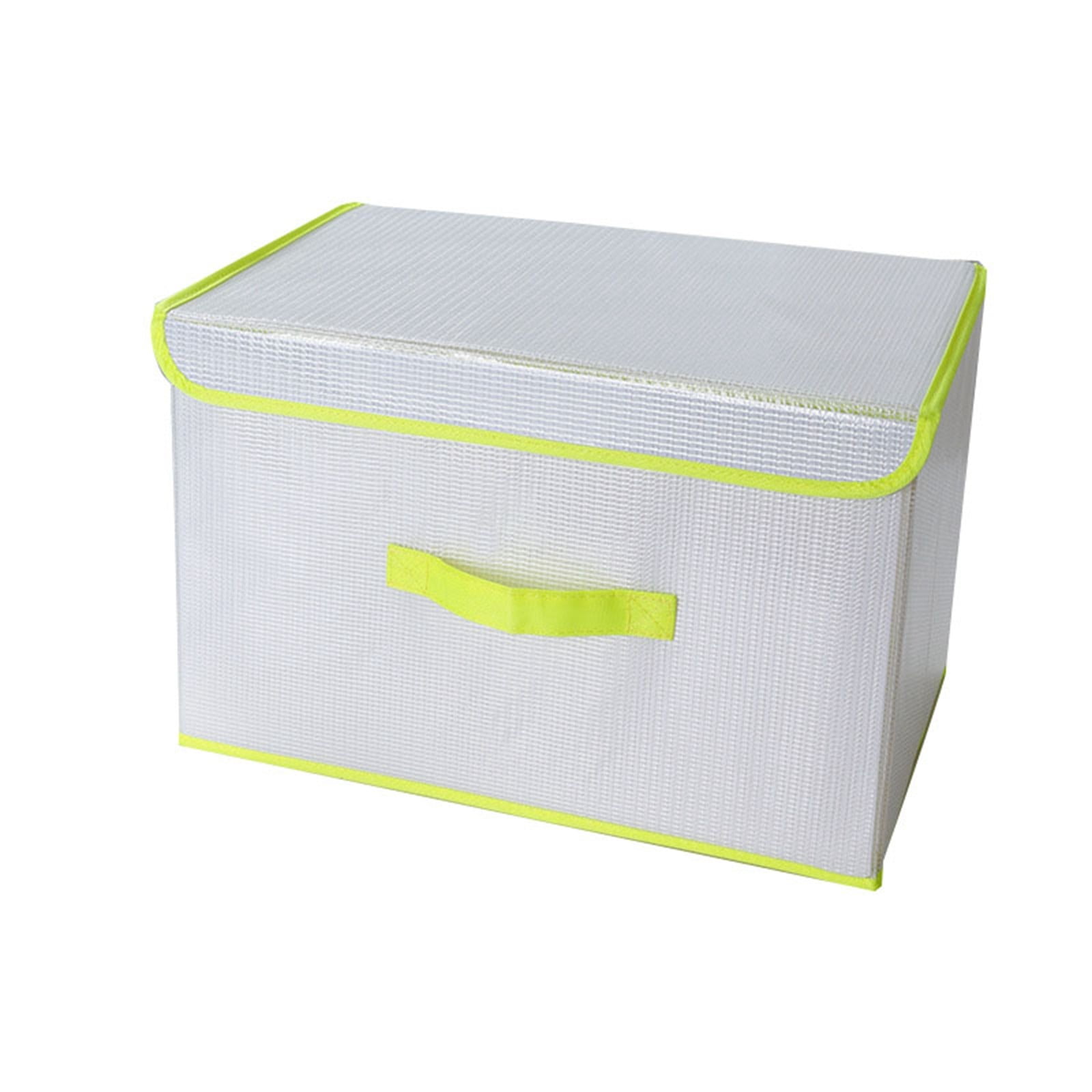 YoaNJYGR Closet Bins with Lids 25L Double Lid Storage Box for Quilts