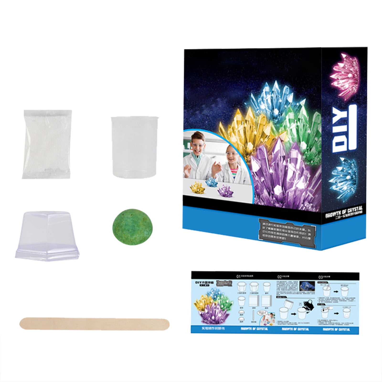 YoaNJYGR Early Phonics Reader Books Growing Chemistry Experiment DIY