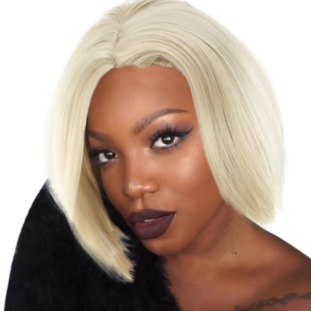 YoaNJYGShort Straight Hair Bob Head Cover Ladies Fashion High